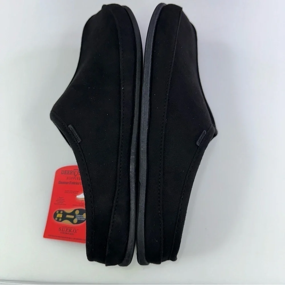 NEW Deer Stags Slipperooz Wherever Men's Slippers Midnight Black house shoes